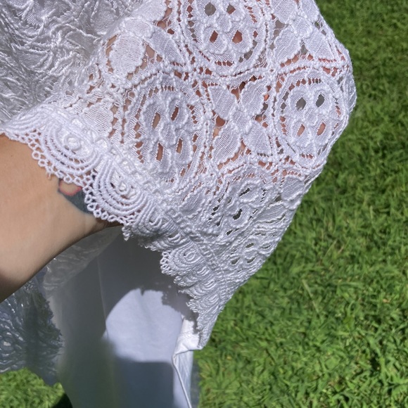 Catherines white lace over white liner plus size sheath dress size 4X - Picture 3 of 9